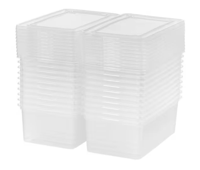 5 qt. plastic storage bin with lid in clear (20-pack)