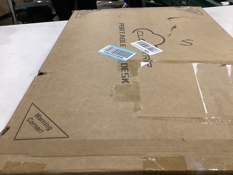 Condition photo showing New/Like New for CloudTrip Plus XL Adjustable Laptop Desk with Light, USB Port, iPad Holder, Drawer Storage - Larger 23.6IN Adjustable Lap Desk for Bed, Home Office, Breakfast Tray, Fordable Legs Desk (Black)