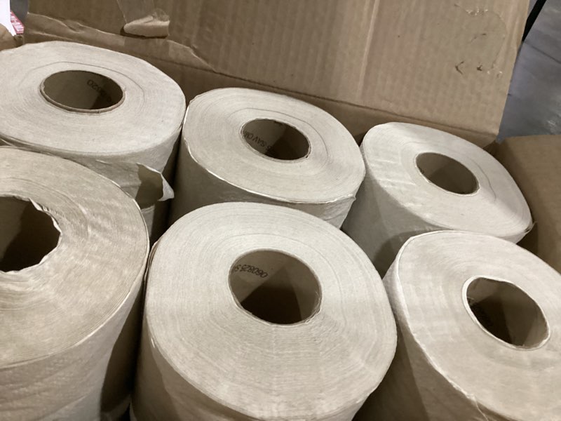 Condition photo showing Good Condition for georgia-pacific commercial eco-friendly paper towels - pacific blue basic nonperforated, 7-7/8 x 350ft, brown, 12 rolls/ct - high capacity, sustainable & dependable