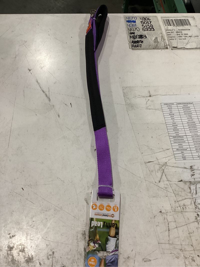 Condition photo showing New/Like New for dog leash 6 ft padded handle nylon reflective dogs leashes for medium dogs purple medium : 3/4" x 6 ft refl purple