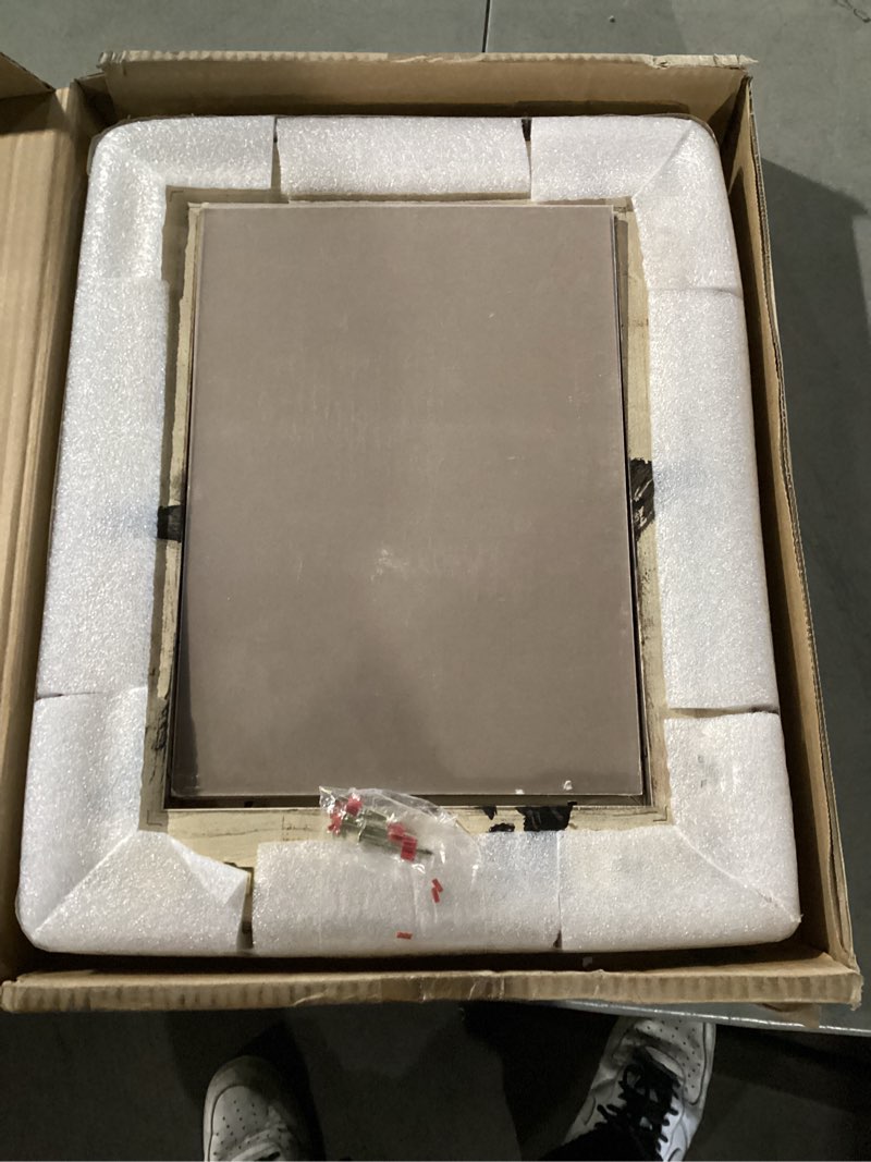 Condition photo showing As Is for ArtXO 8x10 Inch Ornate Photo Frame - Gold Leaf Texture with Embossed Floral Motif, Matte Black Velvet Mat, Elegant Home Decor Accent?56? 8"x10" Gold56(with Mat,Plexiglass,Back)