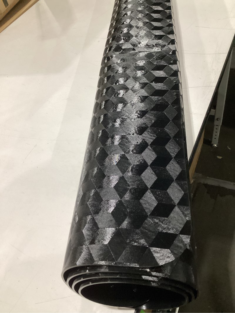 Condition photo showing Good Condition for office chair mat for low pile carpet with lip, 48" x 60" clear plastic heavy duty floor protector, smooth glide desk chair mat for rolling chairs, computer chair mat for home office, gaming-black 48"x 60"