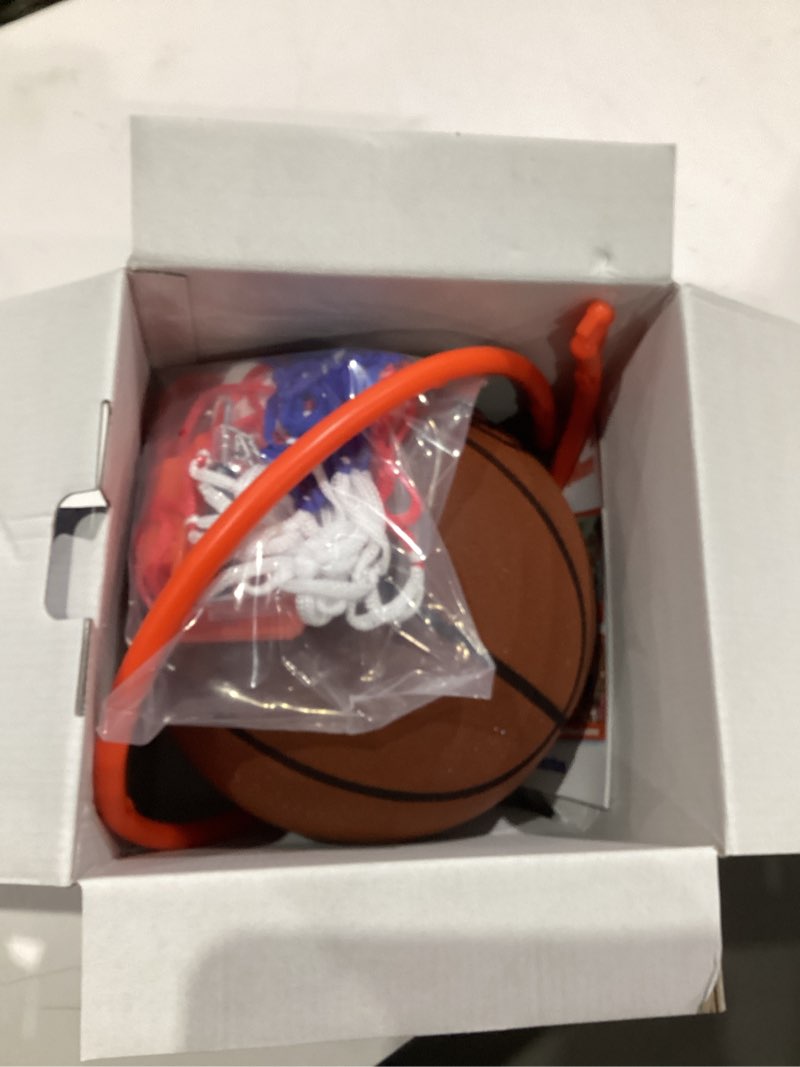 Ealacritas Non-Compress Groove-Grip Silent Basketball & Hoop Gift Set - High-Density Foam with Textu