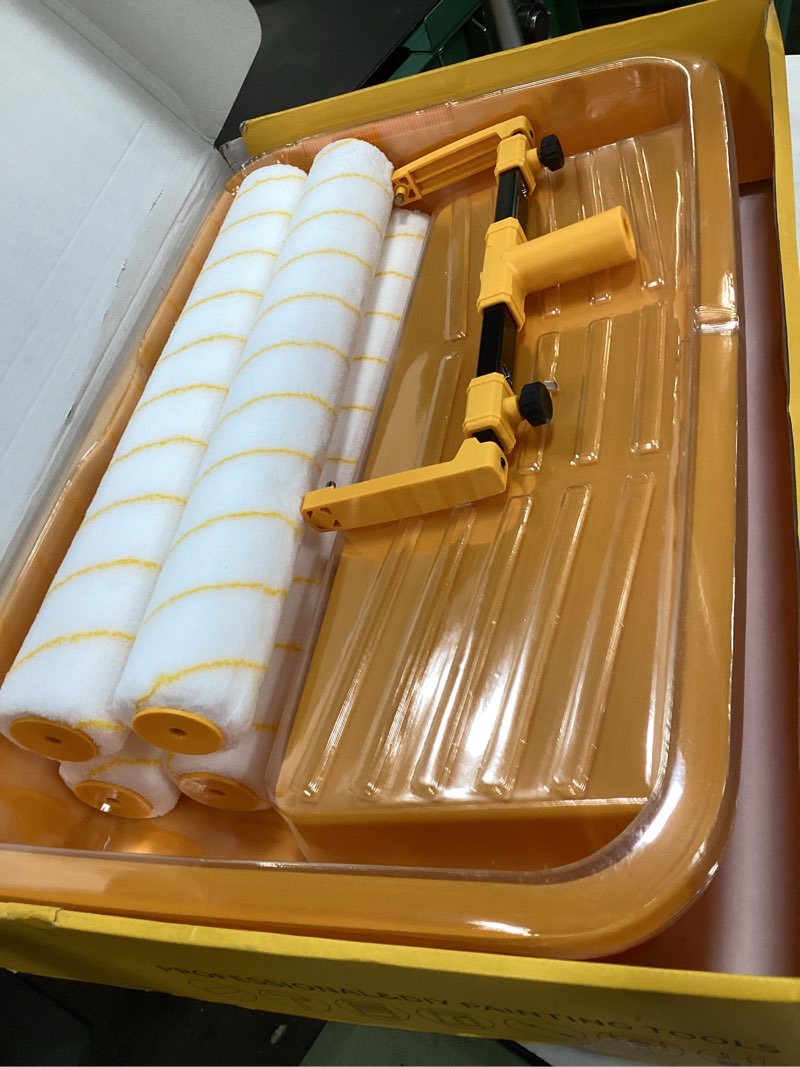Condition photo showing Good Condition for voomey 18" paint roller kit?9 piece 18 inch paint roller?18 paint roller tray with liner,microfiber paint roller,paint kit for house painting