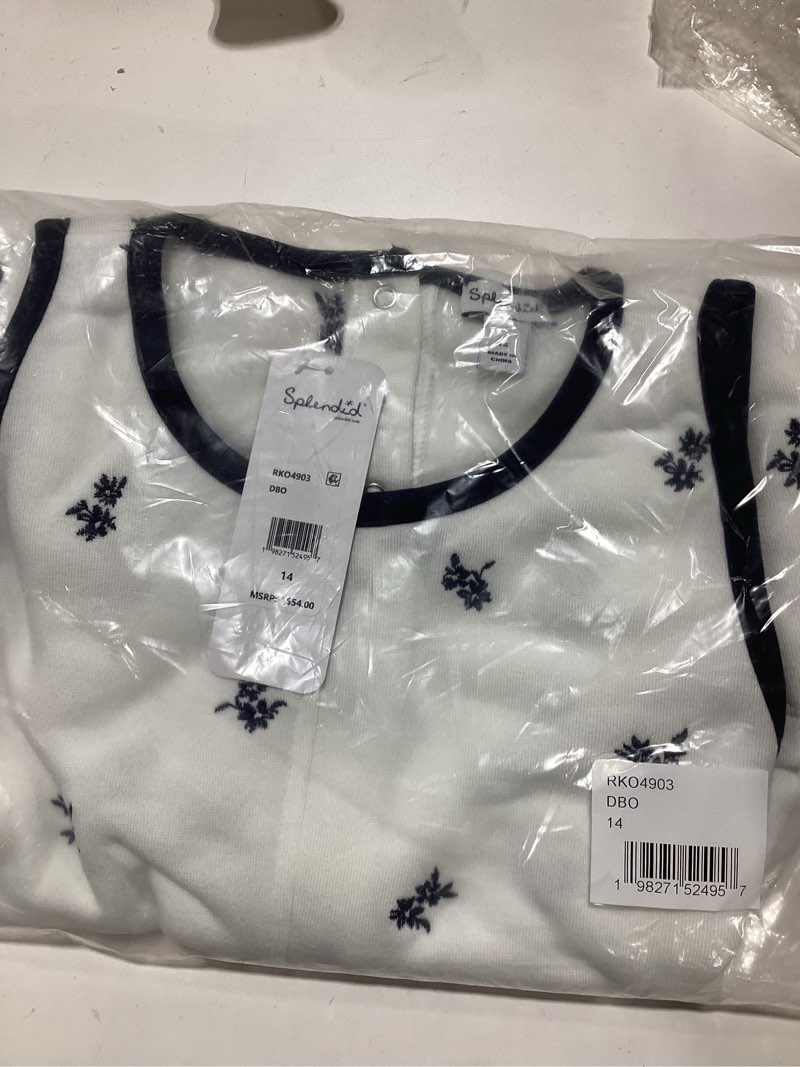 Splendid Kids Girls Ditsy Bloom Tank Romper, Disty Bloom, 14