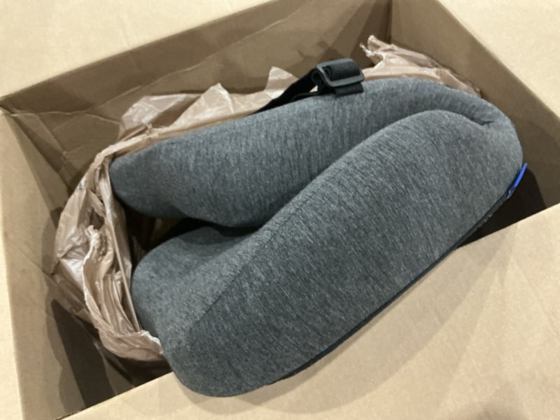 Condition photo showing Good Condition for seat cushion for car truck driver, memory foam seat cushion with adjustable strap,ergonomic lumbar/back support & sciatica relief for long drives, orthopedic cushion for office chair, car, semi truck dark grey