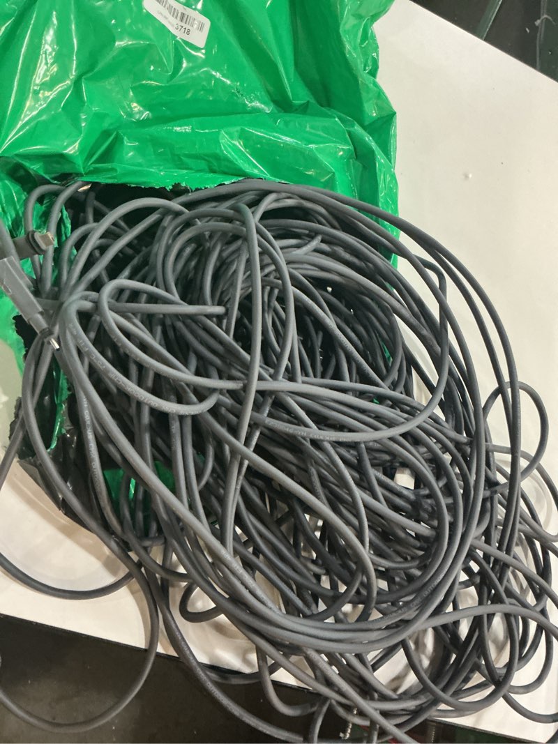 Condition photo showing As Is for starlink cable gen 2 with ethernet port 50 ft, cmx cmr rated, direct burial, uv resistant, outdoor/indoor for starlink standard actuated gen 2