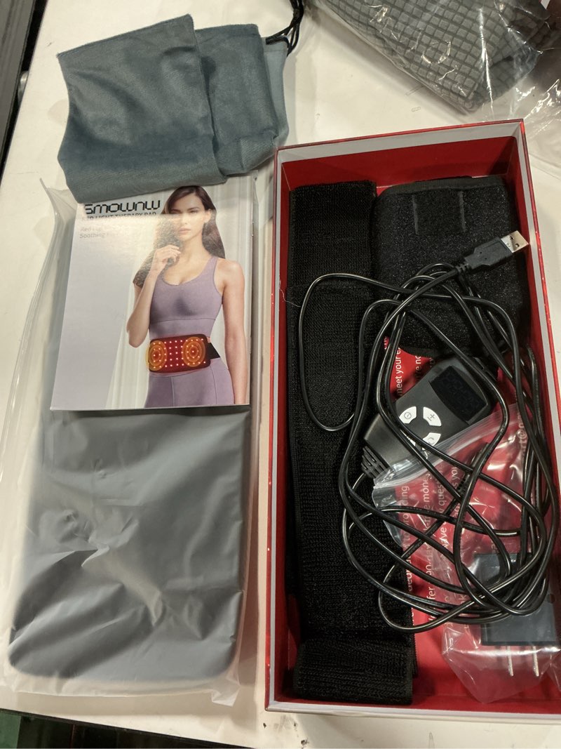 Condition photo showing Good Condition for red light therapy belt, 3 in 1 led bead infrared light therapy for body, wearable wrap with timer for back shoulder waist 660nm red light-therapy & 850nm infrared light device home use (corded)