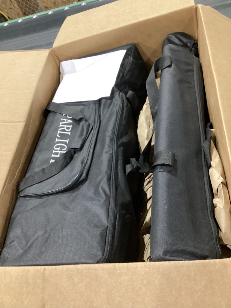 Condition photo showing Good Condition for telbum dj lighting packages with carry bag, dj lights with stand (7.5ft) sound activated, dmx & remote control, mobile gig light led party bar lighting system for band, booth, stage, wedding, events 1