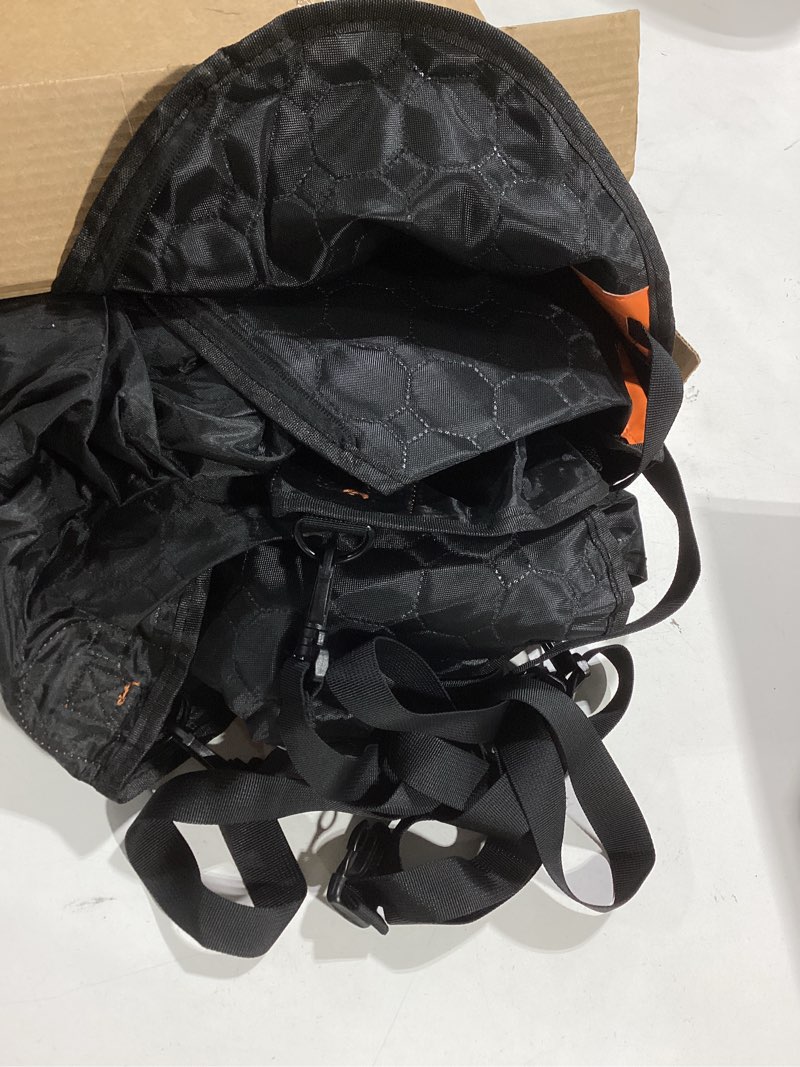 Condition photo showing Good Condition for mancro dog hammock for truck with flip up rear seats, waterproof dog back seat cover with mesh window heavy duty back seat cover for dogs, compatible with f150, chevy silverado matte orange matte orange x-large (60" w x 64" l)