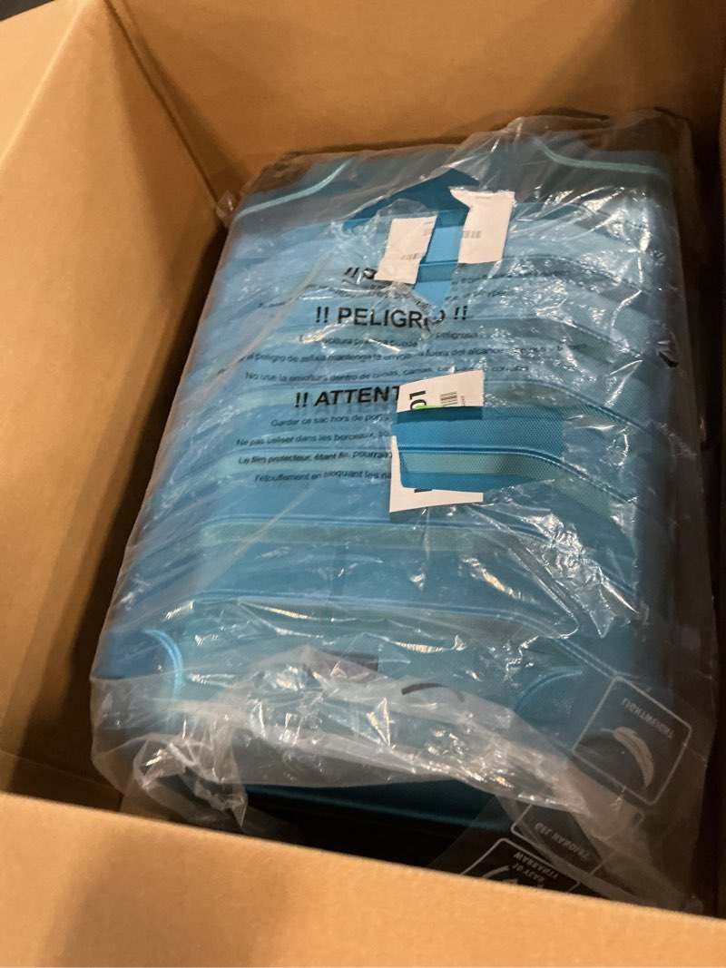 Condition photo showing Good Condition for InUSA ENDURANCE Luggage with Spinner Wheels | Spacious Durable Lightweight Hardside Suitcase, Travel Bag with Handle and Trolley | 24-Inch Medium Checked Luggage | Teal Teal 24-Inch