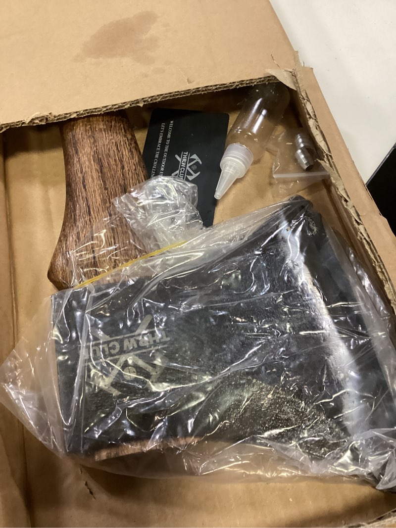 Condition photo showing As Is for 34 Inch Professional Wood Splitting Axe, Wood Chopping Axe with Leather Sheath, Standing Ax, Tree Felling Axes, Springboard Ax, Sporting Axes, Racing Axes for Timbersports - Head 5.5lbs