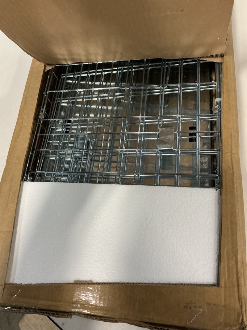 Condition photo showing Good Condition for vevor live animal cage trap, 31" x 10" x 12" humane cat trap galvanized iron, folding animal trap with handle for rabbits, stray cats, squirrels, raccoons, groundhogs and opossums