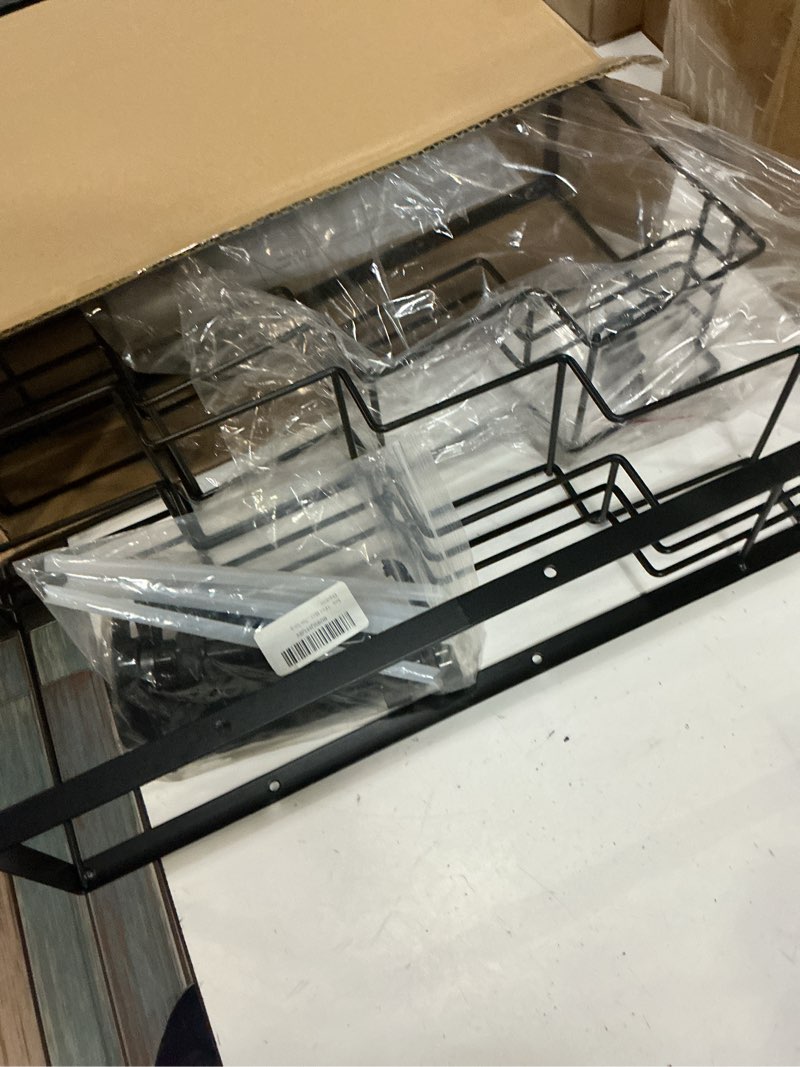 Condition photo showing New/Like New for invech coffee syrup organizer rack 2 pack, metal syrup holder for coffee bar kitchen, 4-tier coffee station organizer for 8 bottles syrup wine dressing 2pack 4 bottle