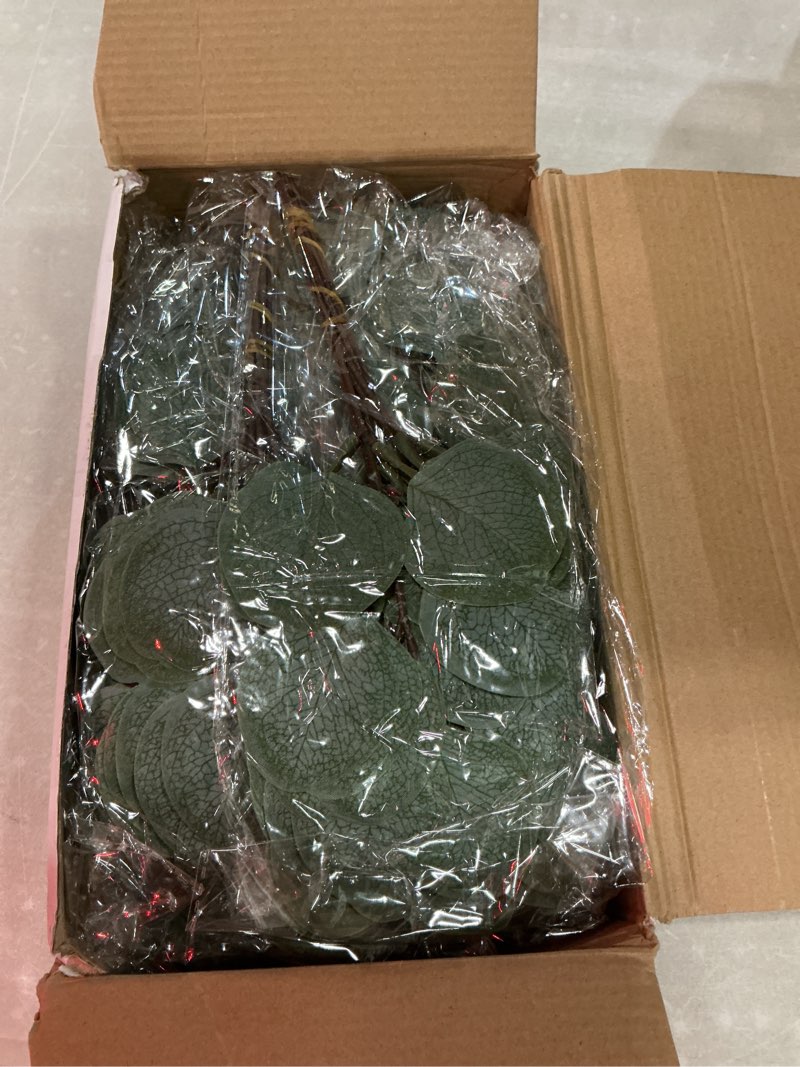 Condition photo showing Good Condition for taiyin 120 pieces artificial eucalyptus leaves for wedding eucalyptus leaves stems decor greenery faux green stems for wedding centerpiece floral home decor, 11 inches