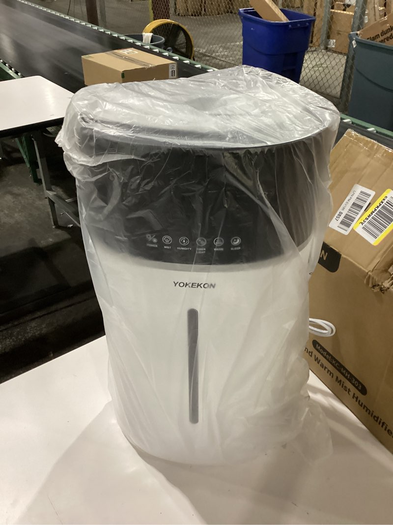 Condition photo showing New/Like New for Yokekon Cool and Warm Mist Humidifier Large Room, 4.76Gal/18L Humidifiers for Home 2500 sq ft, Air Humidifiers for Bedroom with Diffuser&Extended Tube, Whole House Humidifiers for Nursery Baby Plants White