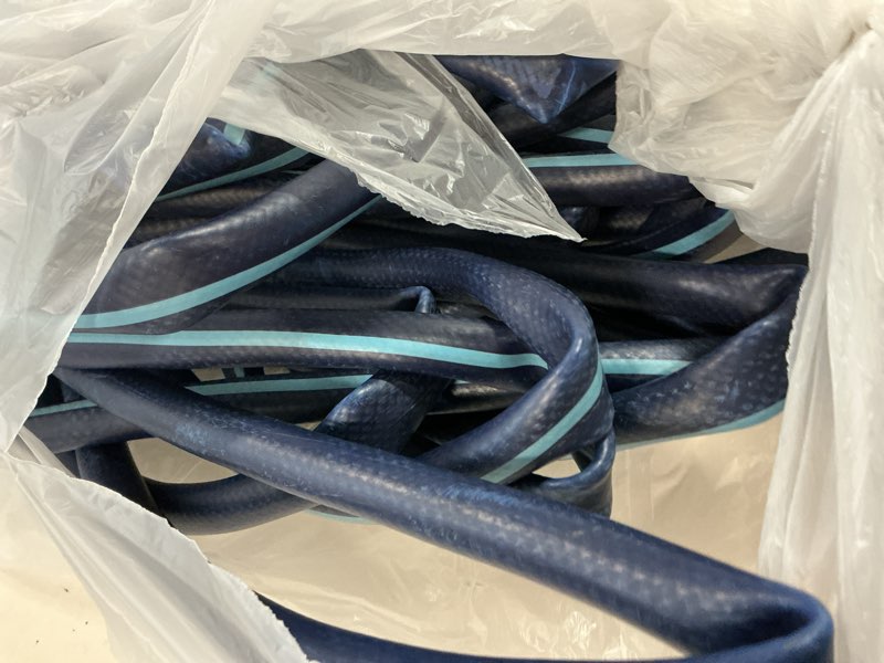 Condition photo showing As Is for project source 5/8-in x 100-ft medium -duty vinyl blue hose