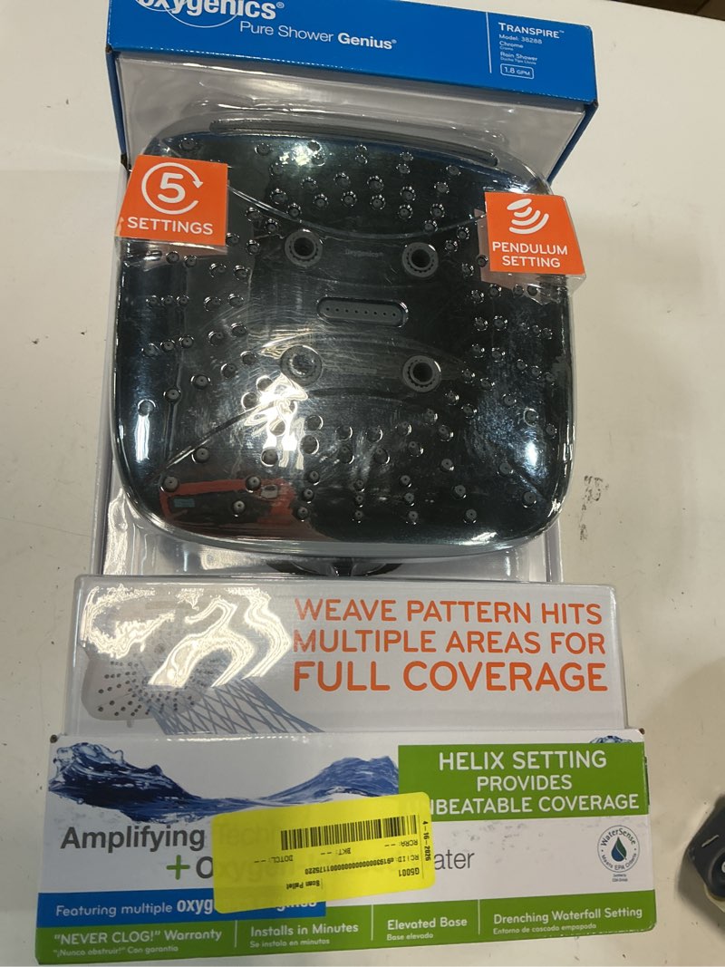 Condition photo showing Good Condition for oxygenics pure shower plus helix setting shower head