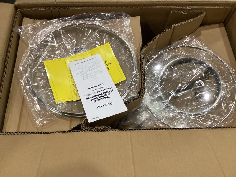 Condition photo showing New/Like New for Duxtop Professional Stainless Steel Induction Cookware Set, 19PC Kitchen Pots and Pans Set, Heavy Bottom with Impact-bonded Technology