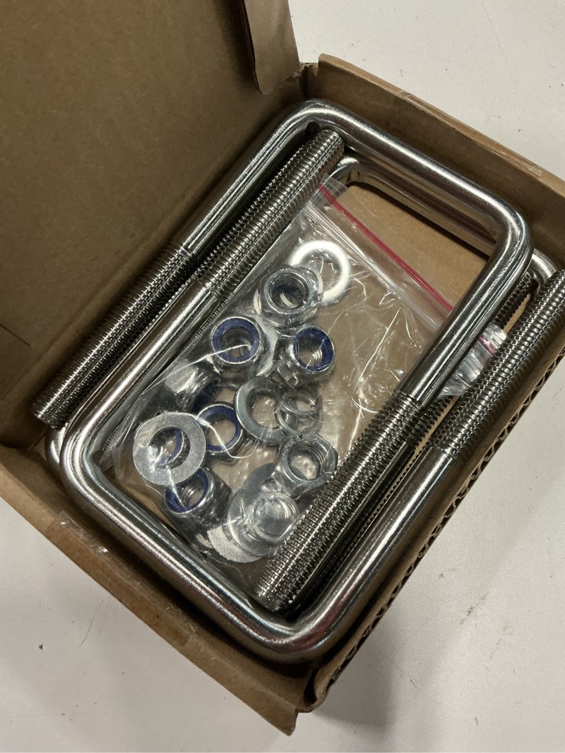Condition photo showing Good Condition for 4 sets 304 stainless steel square u-bolt kits, heavy duty u-bolt with nuts,flat and lock washers for boat trailers,automobiles trailers,ski boats,and sailboat trailers (1/2" d x 3-1/16" w x 5-5/16" l)