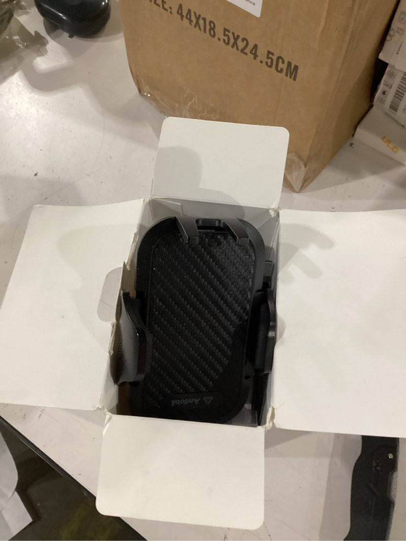 Condition photo showing Good Condition for andobil universal car phone clip holder [military sturdy, firmly grip & never slip] ultra stable dashboard cell phone mount for car dash fits all iphone 16 15 14 13 12 pro max android samsung gps