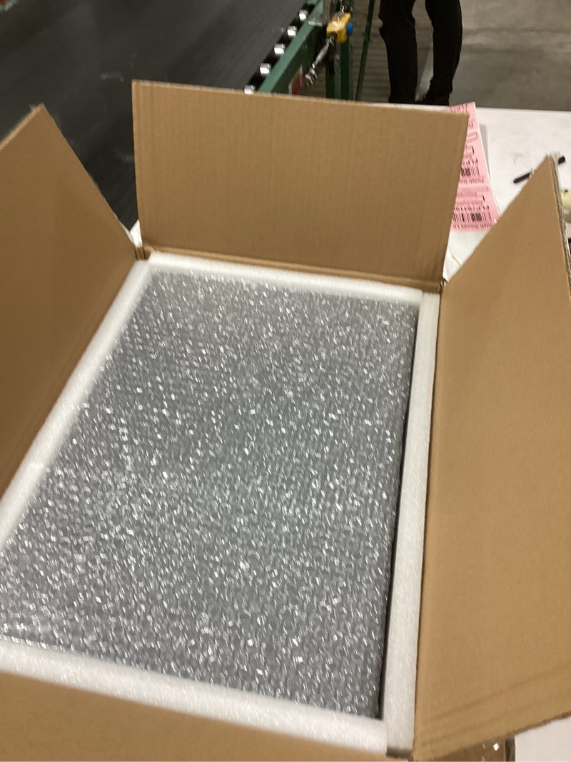 Condition photo showing New/Like New for 12" x 18" Recessed Medicine Cabinet, 2-Tier Wall Niche, Wall Medicine Cabinet for Bathroom, Bedroom, Living Room, Kitchen, Gray, Solid Wood Grey 12 x 18