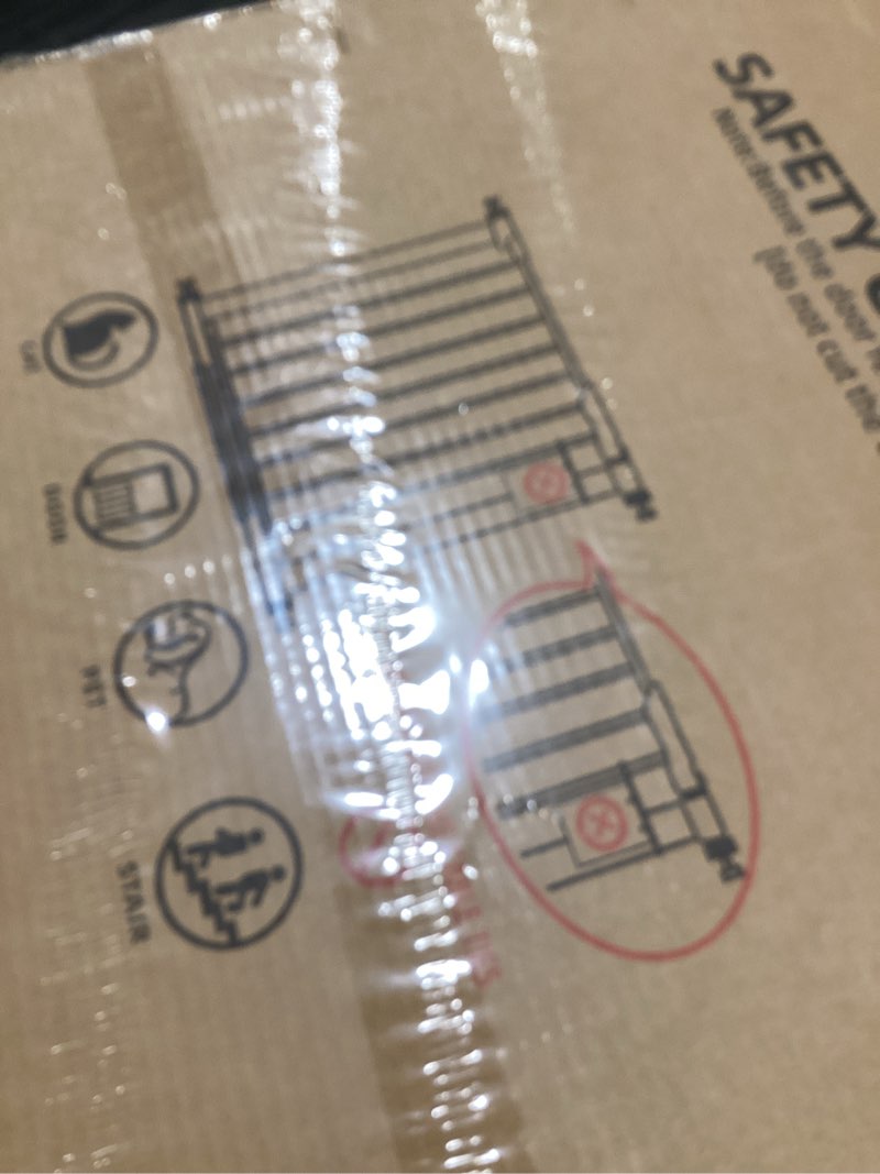 Condition photo showing New/Like New for 51.18" Extra Tall Cat Gate for Door Way Auto Close, 30"-40" Adjustable Width Pet Gate with 2.75" and 5.5" Extension Kits, No Drilling Pressure Mount Kit, White White 51"