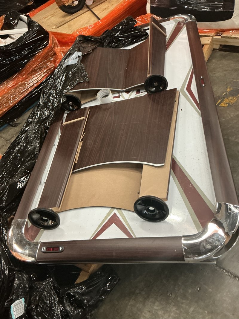Condition photo showing As Is for Aeromaxx White Air Hockey Table with Red Print 