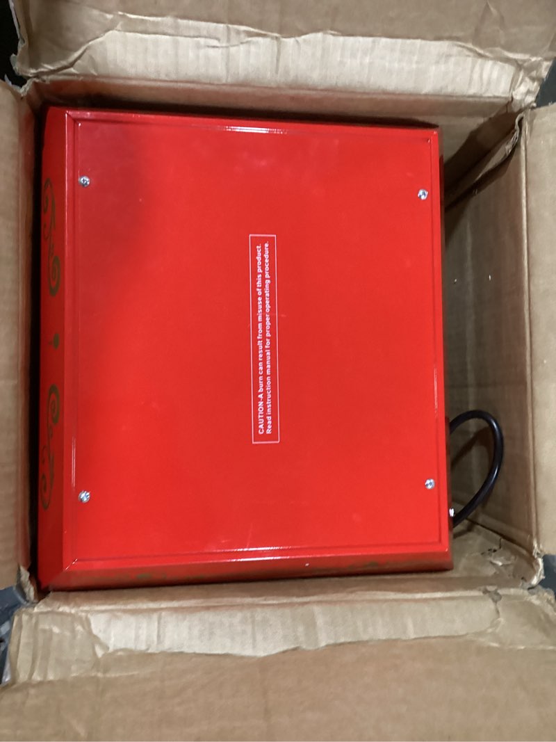 Condition photo showing As Is for VEVOR Commercial Popcorn Machine, 8 Oz Kettle, 850 W Countertop Popcorn Maker for 48 Cups per Batch, Theater Style Popper with 3-Switch Control Steel Frame Tempered Glass Doors 2 Scoops 2 Spoons, Red 8OZ Tabletop Red