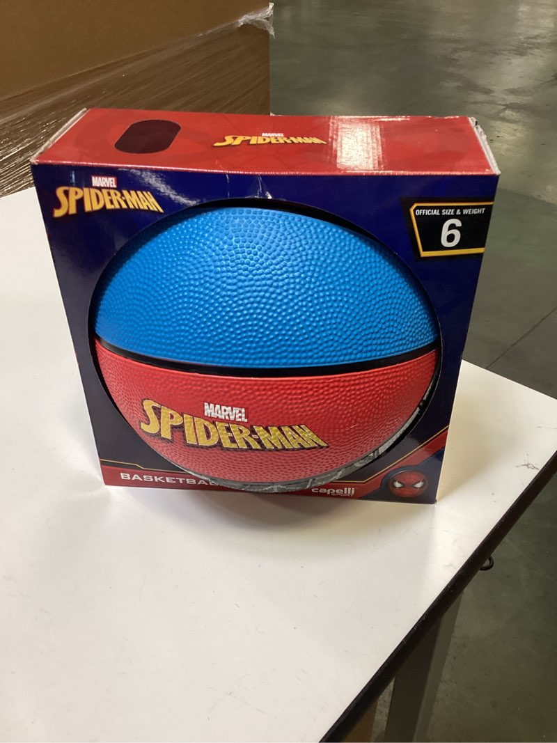 Marvel Spider-Man Basketball Size 6, Avengers Indoor and Outdoor Game Youth Sports Ball for Boys and