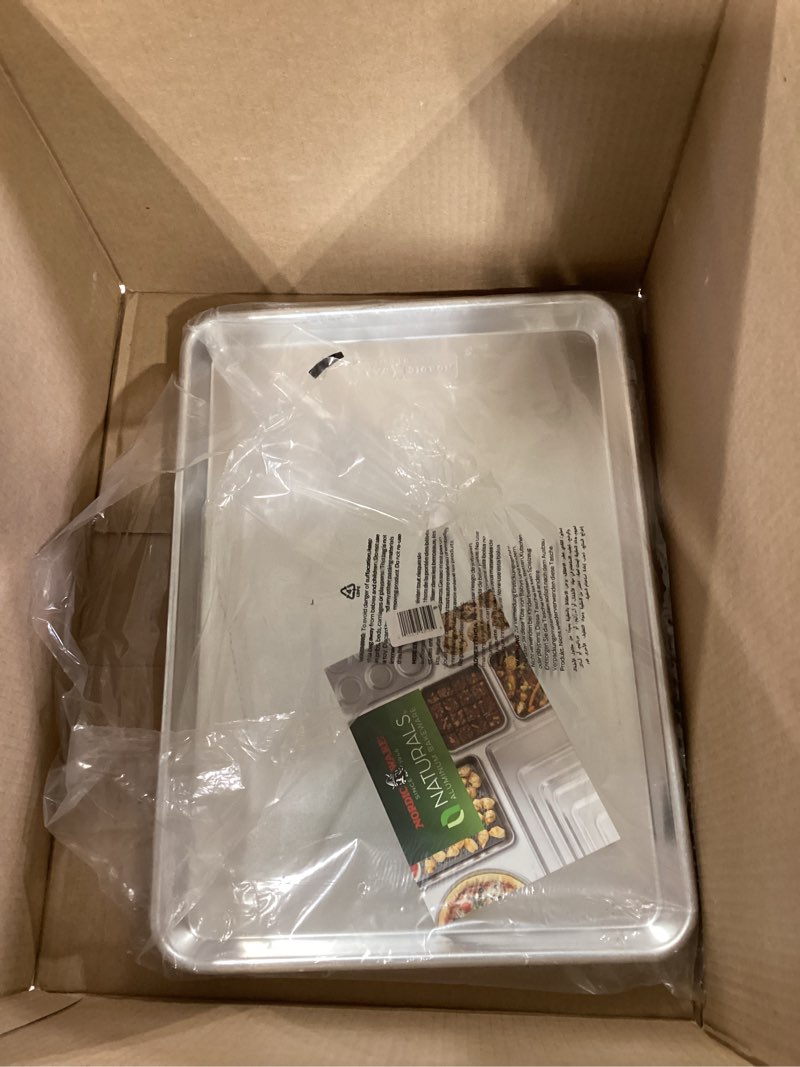 Condition photo showing Good Condition for nordic ware naturals half sheet - usa made aluminum commercial quality sheet pan for baking or roasting, encapsulated galvanized steel rim prevents warping, 2-pack 2pk half sheet