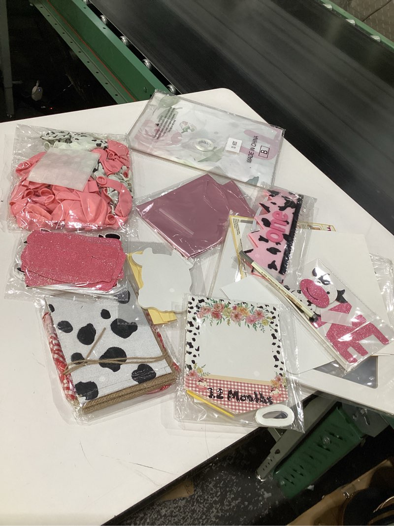 Condition photo showing Good Condition for (SIMILAR TO STOCK PHOTOS) Holy Cow I'm One Birthday Decorations, 1st Birthday Decorations Girl, Cow First Birthday Party Supplies Girl, Cow Print One Year Old Birthday Decorations, First Birthday Girl Decorations