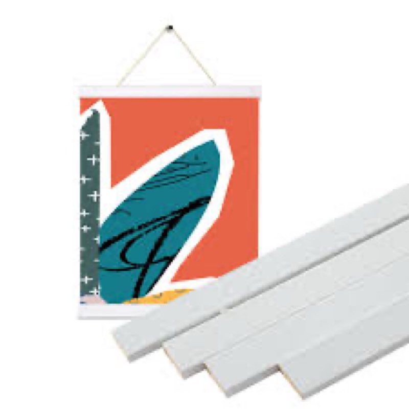 patikil 1 set magnetic poster hanger frame 24 inch wooden magnet picture hangers frames wide hanging