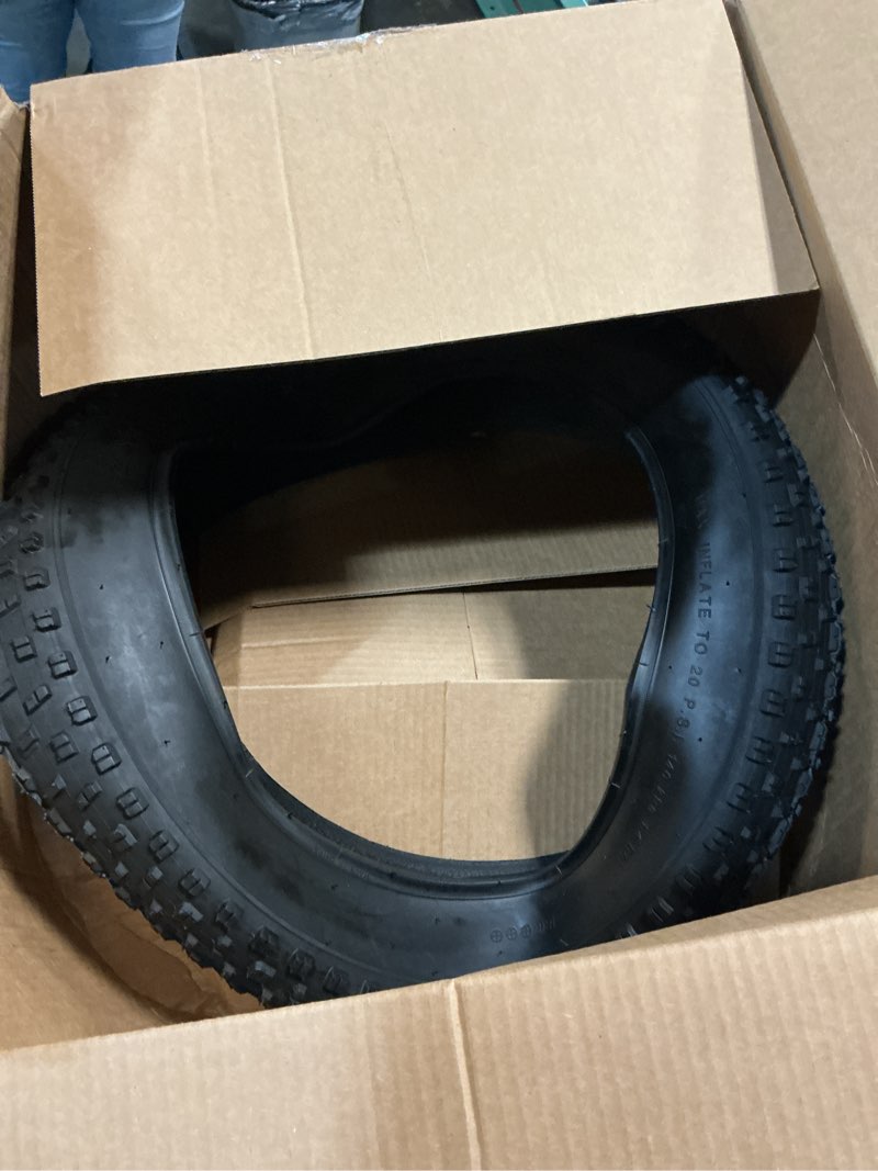 Condition photo showing Good Condition for mohegia fat bike tire: 20x4.0/26x4.0 inch fat tire,high-performance and all-terrain folding replacement mtb bicycle tire with street or trail riding 20x4.0 qty 1 tire