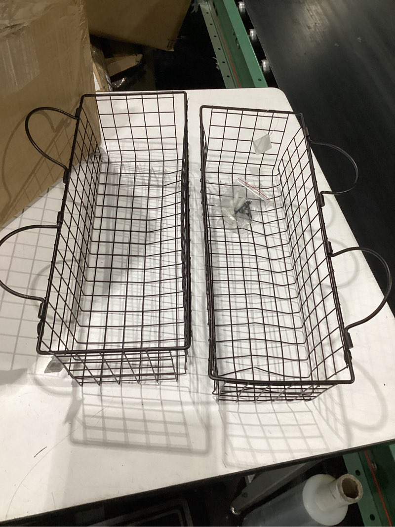 Condition photo showing New/Like New for dii farmhouse vintage décor, wire wall basket, medium, bronze, 2 piece bronze medium (pack of 1)