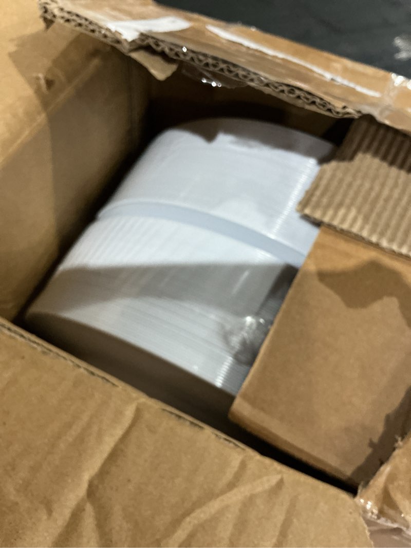 Condition photo showing Good Condition for bestvip 100pcs silver plastic plates, 10.25 inch disposable dinner plate party with silver rim for christmas, thanksgiving, heavy duty disposable plastic plates for party, wedding and birthday, events silver 100