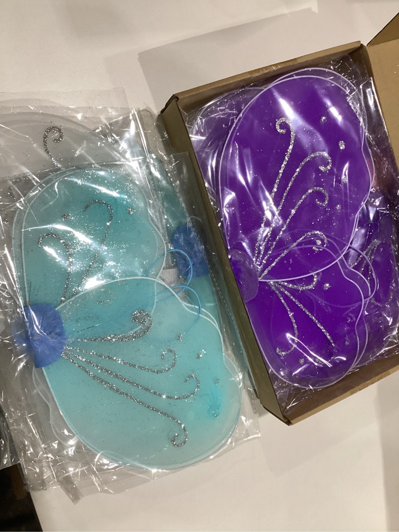 Condition photo showing New/Like New for Chivao 10 Pieces Fairy Wings Butterfly Wings Costume Birthday Christmas Holloween Party Favors Decoration Colorful