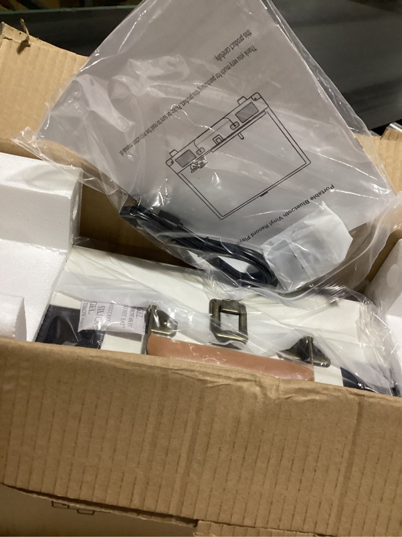 Condition photo showing Good Condition for Vinyl Record Player Bluetooth with Speakers 3 Speed Portable Turntable Suitcase Built in 2 Speakers RCA Line Out AUX Headphone Jack PC Recorder-White