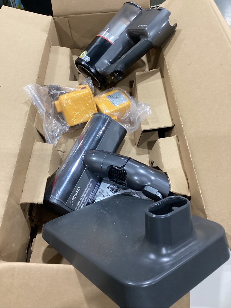Condition photo showing As Is for lg cordzero vacuum, matte black (renewed)