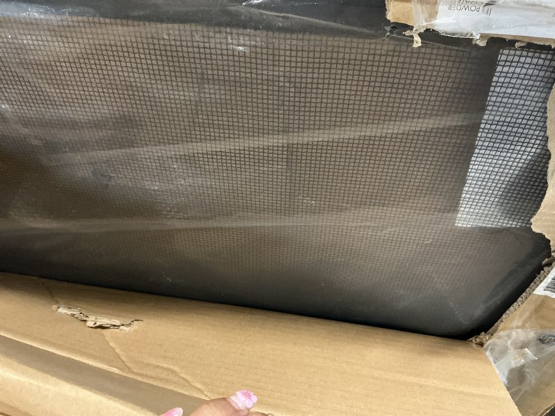 Condition photo showing Good Condition for pilgrim home and hearth 18287 forged iron single panel fireplace screen 44?w x 33?h, 25 lbs matte black 44" w x 33" h