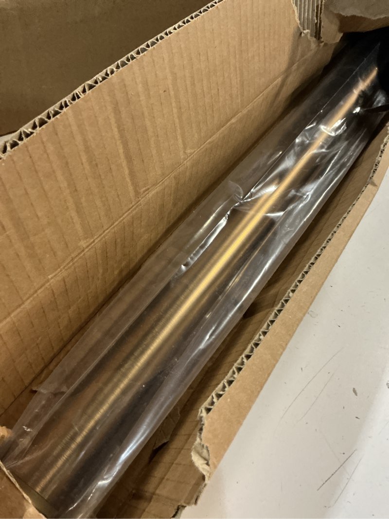 Condition photo showing Good Condition for ivilon shower tension curtain rod - adjustable spring tension rod for shower curtains, bathroom, or windows, easy to install, no drilling required, rustproof, adjustable 36 to 54 inch warm gold 36" to 54" warm gold