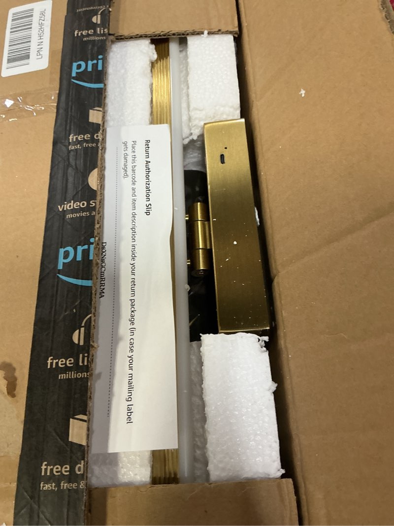 Condition photo showing Good Condition for Lightess Picture Lights for Wall, 20'' Rechargeable Picture Light Battery Operated with Dual-Rods Swing Arm, 3 Color Dimmable Frame Lights for Painting Gallery Portrait, Gold