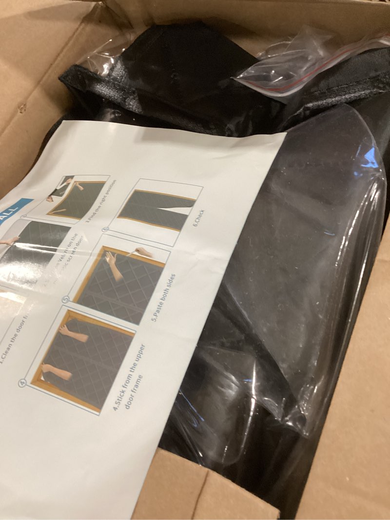 Condition photo showing Good Condition for Garage Door Screen for Winter?Garage Door Insulation Kit?Magnetic Thermal Insulated Door Curtain, Garage Insulated Door Curtain ? Weatherproof, Windproof, Soundproof(16 * 7Ft) 16*7FT Black