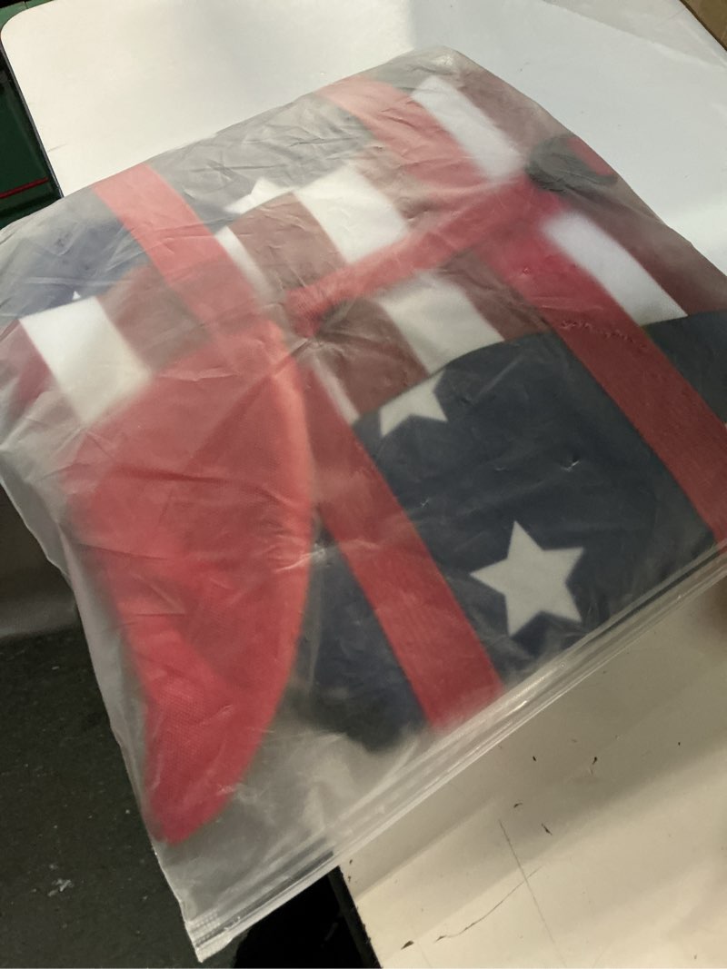 Condition photo showing Good Condition for malier dog life jacket, high buoyancy shark swimsuit, ripstop american flag, medium, red & dark blue red & dark blue medium