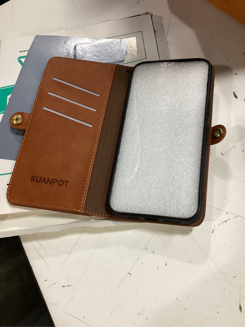 Condition photo showing Good Condition for compatible with ?iphone 14 pro max 6.7" wallet case with zipper credit card holder?rfid blocking?,flip folio book pu leather phone case shockproof cover women men for apple 14 pro max case orange