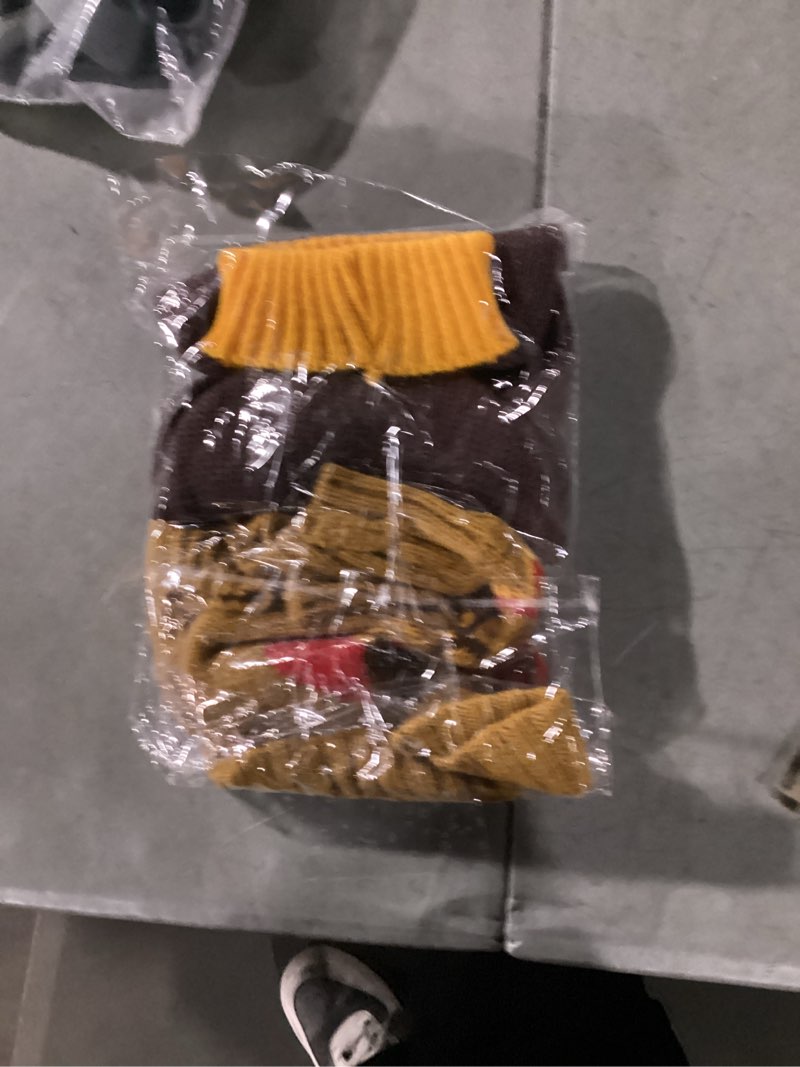 Condition photo showing As Is for Similar to photo) Thanksgiving Knitted Dog Turtleneck Sweater Dog Sweaters Turkey Warm Pullover Sleeveless with Leash Hole for Puppy Doggy Doggie Yorkshire Chihuahua Pug(L) Large