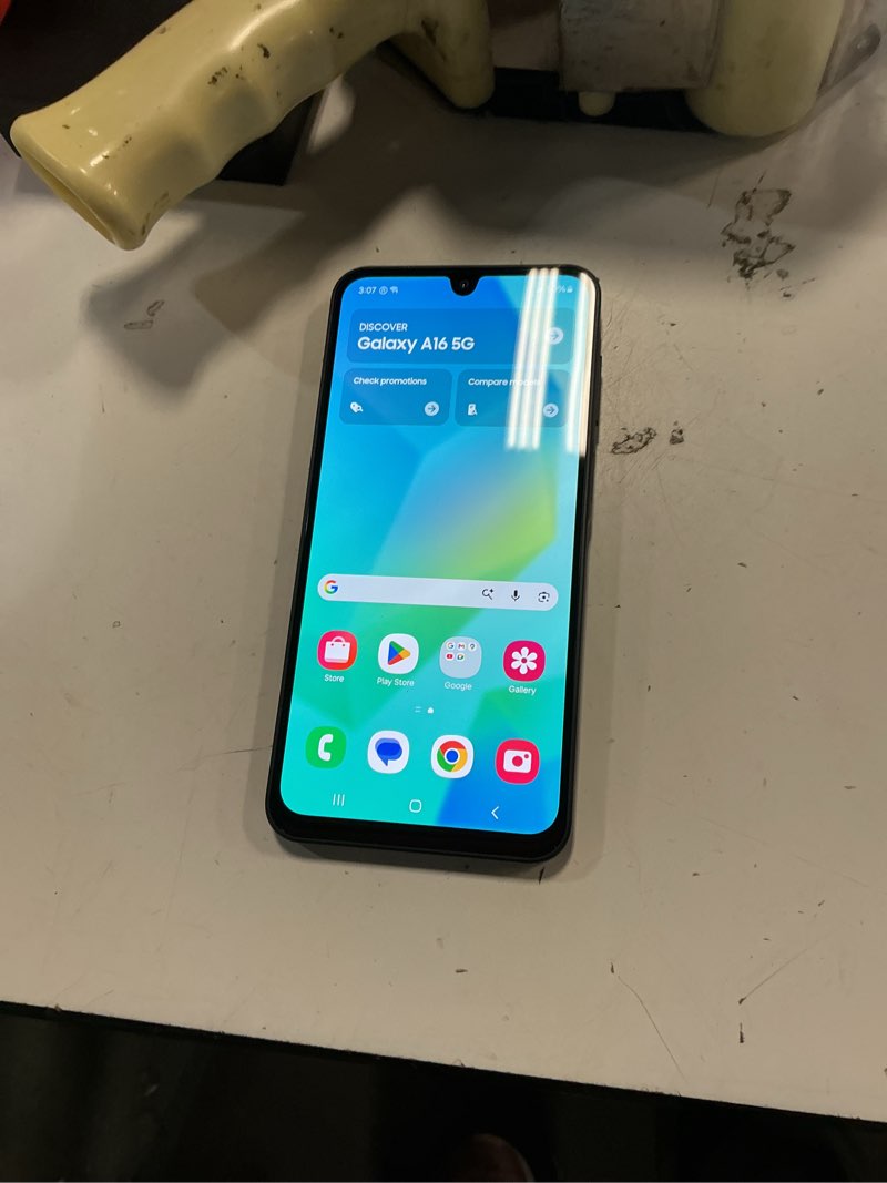Condition photo showing Good Condition for samsung galaxy a16 5g, 128gb + 6gb ram, blue black - unlocked (renewed) ***working condition verified. no network or connectivity tests were performed. bidder be advised ***