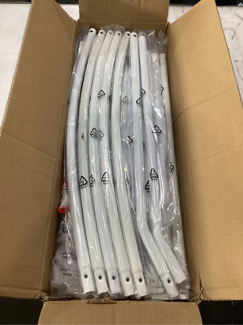 Condition photo showing New/Like New for LANGXUN 7.8Ft Metal White Balloon Arch Kit, Semi-Circular Balloon Arch Stand with Water Bases for Wedding Bridal Baby Shower Birthday Party Supplies Decorations