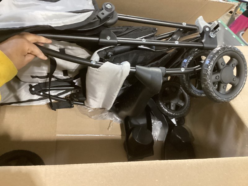 Condition photo showing Good Condition for Kolcraft Cloud Plus Lightweight Umbrella Stroller for Toddlers with Reclining Seat, Large Storage Basket, Canopy, Infant & Parent Trays, Compact Fold for Summer Travel, Durable Frame, Slate Gray Slate Gray (Wheel Color May Vary)