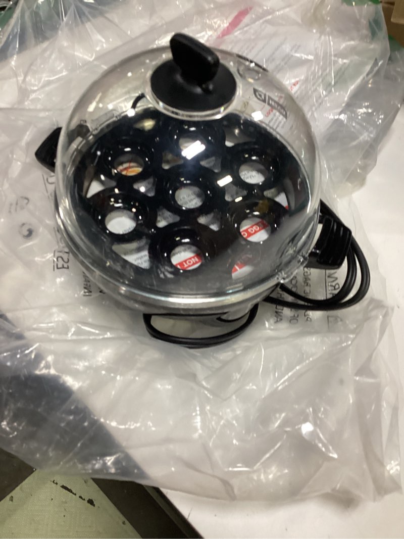Condition photo showing Good Condition for dash rapid egg cooker - boiler, poacher & steamer - includes measuring & recipe guide - dishwasher safe - bpa free - holds 7 eggs, black 7 eggs black